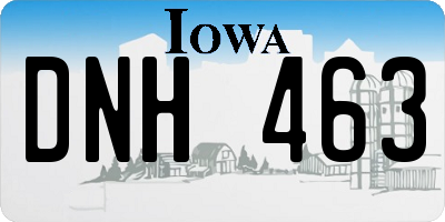 IA license plate DNH463