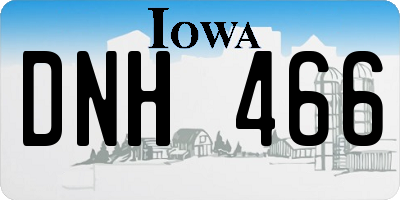 IA license plate DNH466