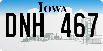 IA license plate DNH467