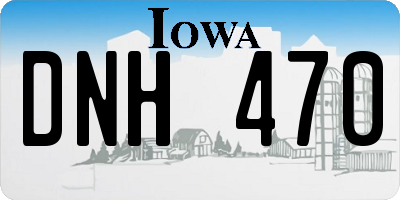 IA license plate DNH470