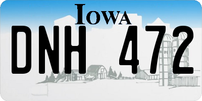 IA license plate DNH472