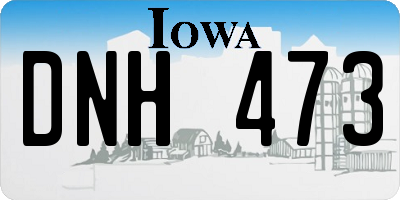 IA license plate DNH473