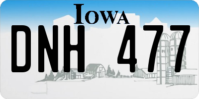 IA license plate DNH477