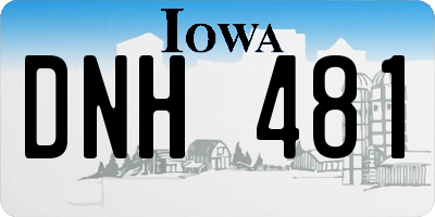 IA license plate DNH481