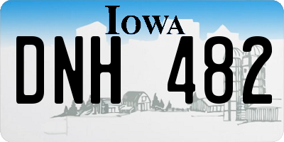 IA license plate DNH482