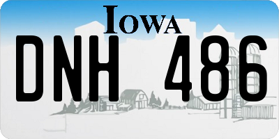 IA license plate DNH486
