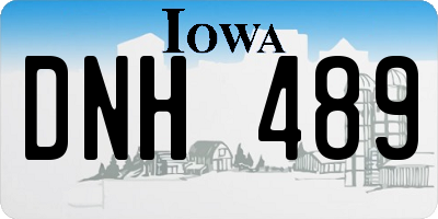 IA license plate DNH489