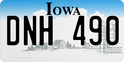 IA license plate DNH490