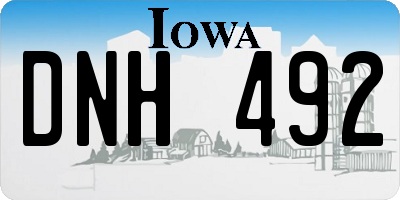 IA license plate DNH492