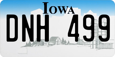 IA license plate DNH499