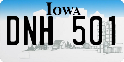 IA license plate DNH501