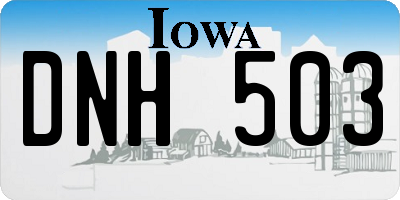 IA license plate DNH503