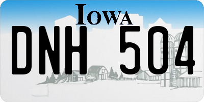 IA license plate DNH504