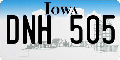 IA license plate DNH505