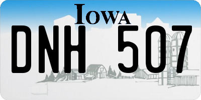 IA license plate DNH507