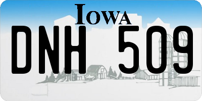 IA license plate DNH509