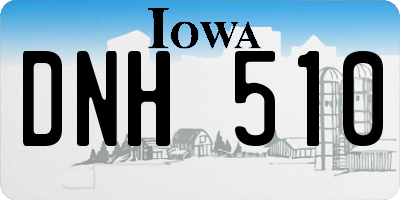IA license plate DNH510