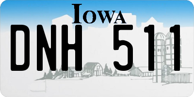 IA license plate DNH511