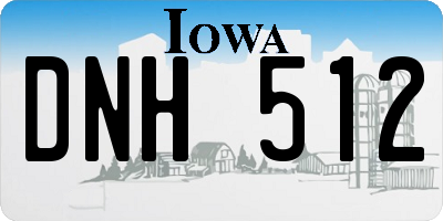 IA license plate DNH512