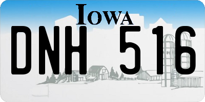 IA license plate DNH516