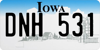 IA license plate DNH531