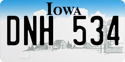 IA license plate DNH534