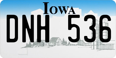 IA license plate DNH536