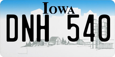 IA license plate DNH540