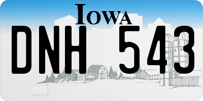 IA license plate DNH543