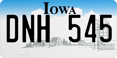 IA license plate DNH545