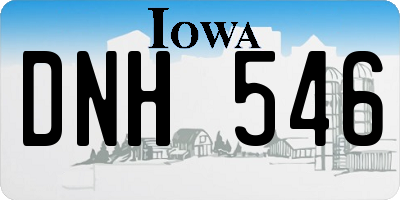 IA license plate DNH546
