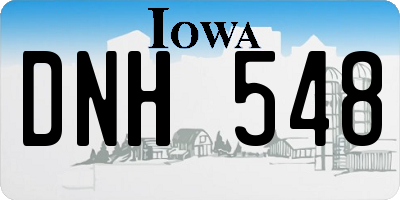 IA license plate DNH548