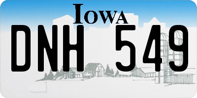 IA license plate DNH549