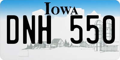 IA license plate DNH550