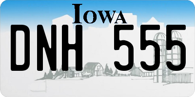 IA license plate DNH555