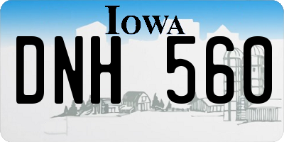 IA license plate DNH560
