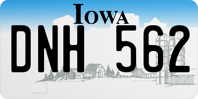IA license plate DNH562