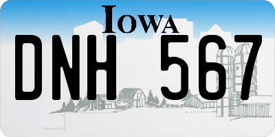 IA license plate DNH567