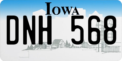 IA license plate DNH568