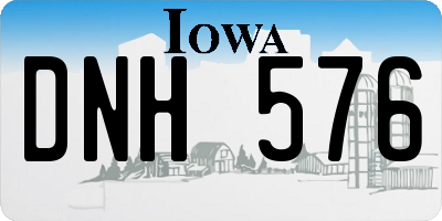 IA license plate DNH576