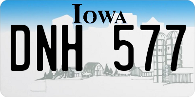 IA license plate DNH577