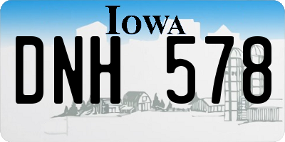 IA license plate DNH578