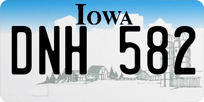 IA license plate DNH582