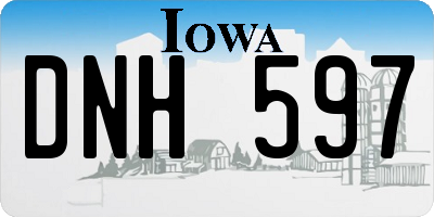 IA license plate DNH597