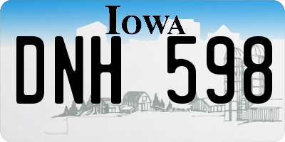 IA license plate DNH598