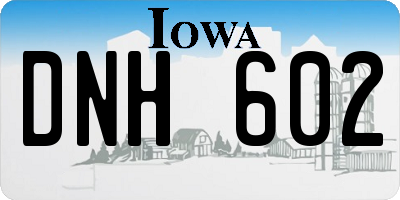 IA license plate DNH602