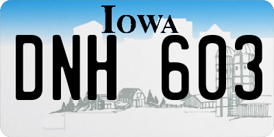 IA license plate DNH603