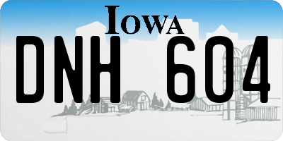 IA license plate DNH604