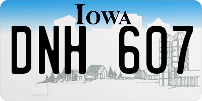 IA license plate DNH607