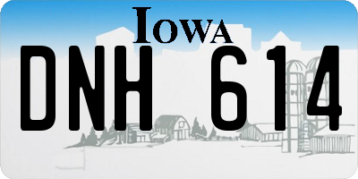 IA license plate DNH614